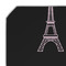 Black Eiffel Tower Octagon Placemat - Single front (DETAIL)