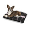Black Eiffel Tower Outdoor Dog Beds - Medium - IN CONTEXT