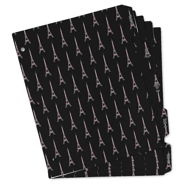 Custom Black Eiffel Tower Binder Tab Divider - Set of 5 (Personalized)