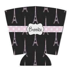 Black Eiffel Tower Party Cup Sleeve - with Bottom (Personalized)