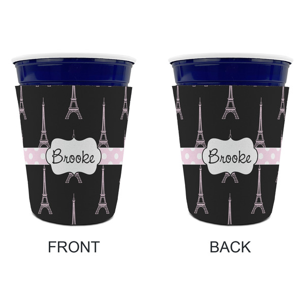 Black Eiffel Tower Party Cup Sleeves - without bottom - Approval