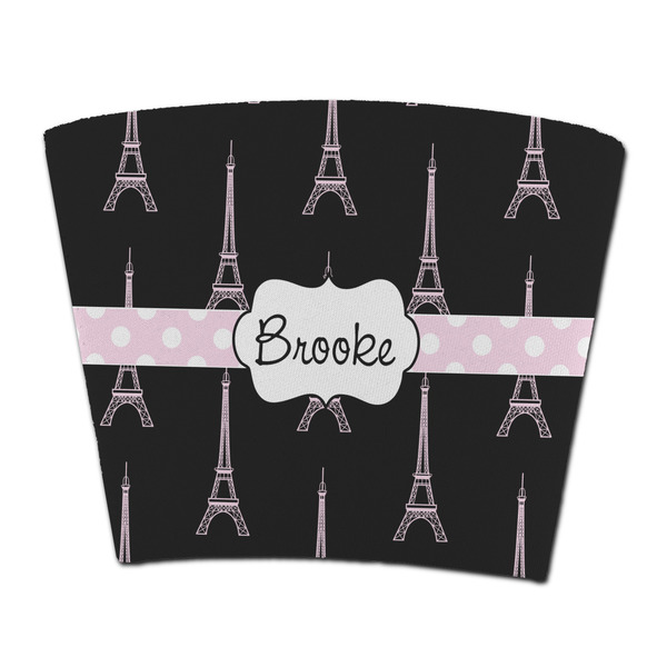 Custom Black Eiffel Tower Party Cup Sleeve - without bottom (Personalized)