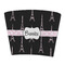 Black Eiffel Tower Party Cup Sleeves - without bottom - FRONT (flat)