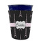 Black Eiffel Tower Party Cup Sleeves - without bottom - FRONT (on cup)