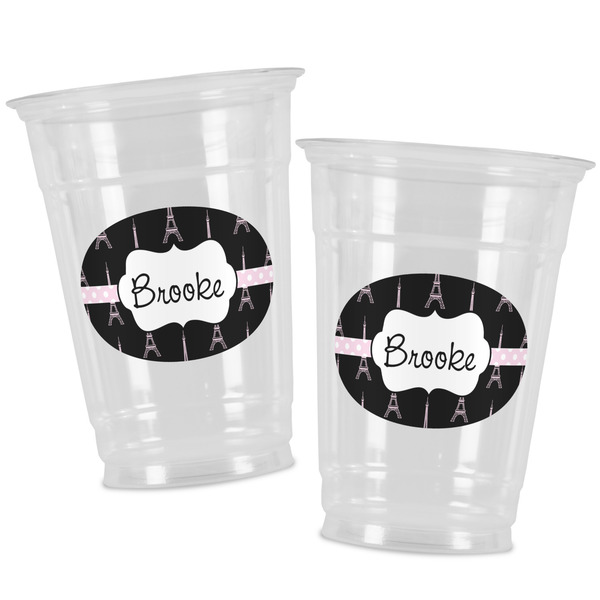 Black Eiffel Tower Party Cups - 16oz - Alt View