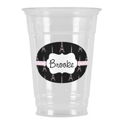 Black Eiffel Tower Party Cups - 16oz (Personalized)