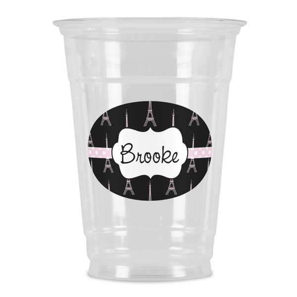 Custom Black Eiffel Tower Party Cups - 16oz (Personalized)