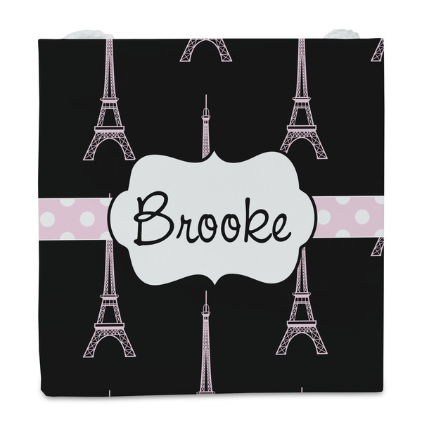 Black Eiffel Tower Party Favor Gift Bag - Matte - Front