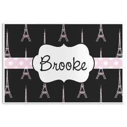 Black Eiffel Tower Disposable Paper Placemats (Personalized)