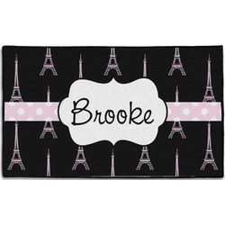 Black Eiffel Tower Door Mat - 60"x36" (Personalized)