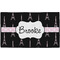 Black Eiffel Tower Door Mat - 60"x36" (Personalized)