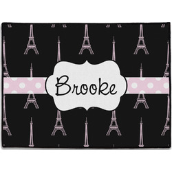 Black Eiffel Tower Door Mat (Personalized)