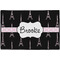 Black Eiffel Tower Door Mat - 36"x24" (Personalized)