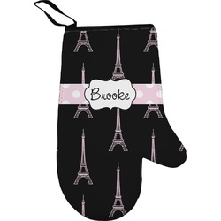 Black Eiffel Tower Oven Mitt (Personalized)