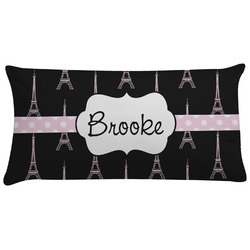 Black Eiffel Tower Pillow Case - King (Personalized)