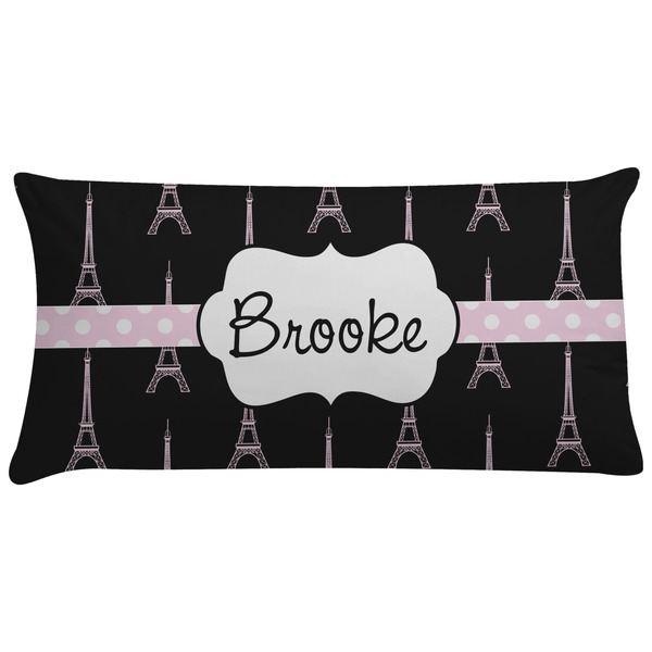 Custom Black Eiffel Tower Pillow Case (Personalized)