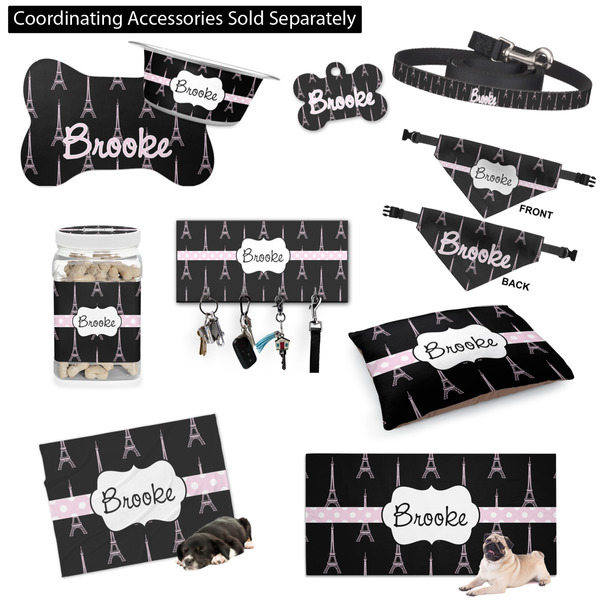Black Eiffel Tower Customized Pet Accessories