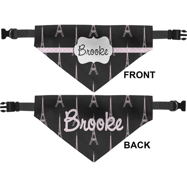 Black Eiffel Tower Pet Bandana Approval