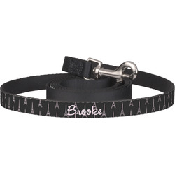 Black Eiffel Tower Dog Leash (Personalized)