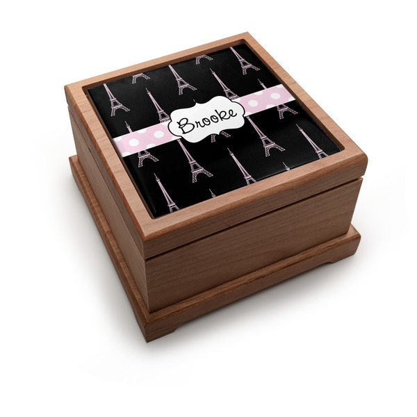 Custom Black Eiffel Tower Pet Urn w/ Name or Text