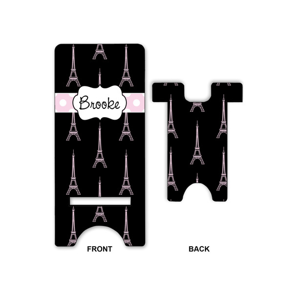 Black Eiffel Tower Phone Stand - Front & Back