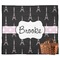 Black Eiffel Tower Outdoor Picnic Blanket (Personalized)