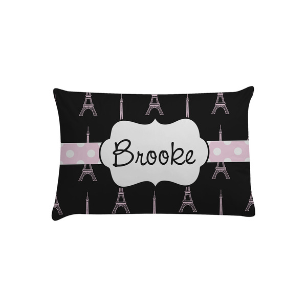 Custom Black Eiffel Tower Pillow Case - Toddler (Personalized)
