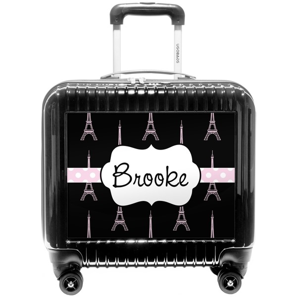 Custom Black Eiffel Tower Pilot / Flight Suitcase (Personalized)