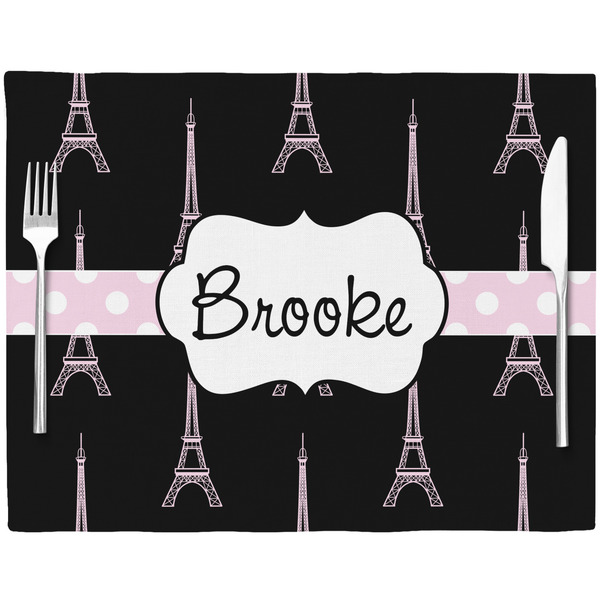 Black Eiffel Tower Placemat with Props
