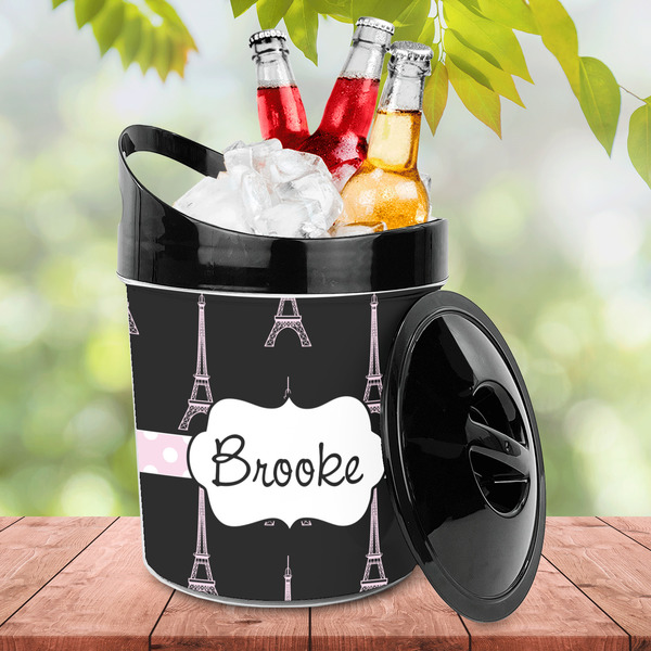 Black Eiffel Tower Plastic Ice Bucket - LIFESTYLE