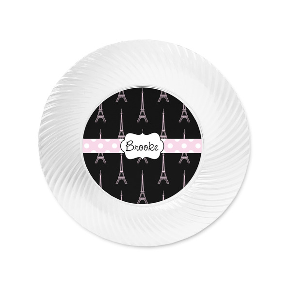 Black Eiffel Tower Plastic Party Appetizer & Dessert Plates - Approval