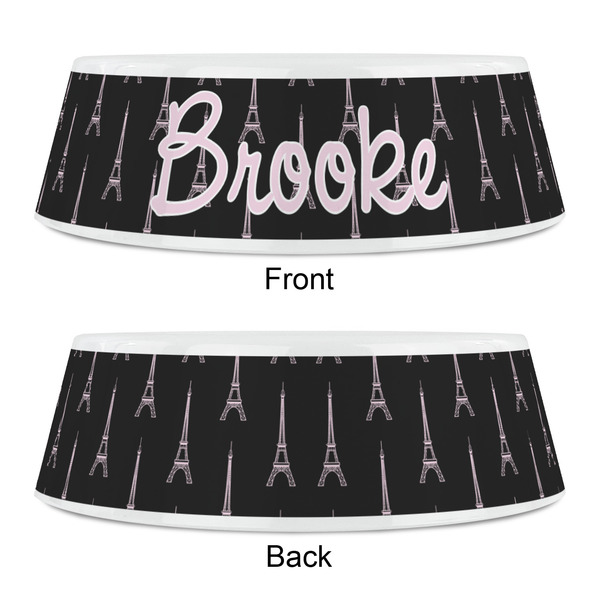 Black Eiffel Tower Plastic Pet Bowls - Small - APPROVAL