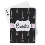 Black Eiffel Tower Playing Cards (Personalized)