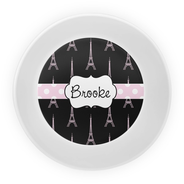 Black Eiffel Tower Melamine Bowl - Center