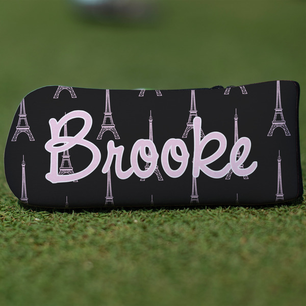 Custom Black Eiffel Tower Blade Putter Cover (Personalized)