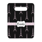 Black Eiffel Tower Rectangular Trivet with Handle (Personalized)