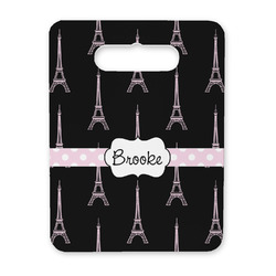 Black Eiffel Tower Rectangular Trivet with Handle (Personalized)