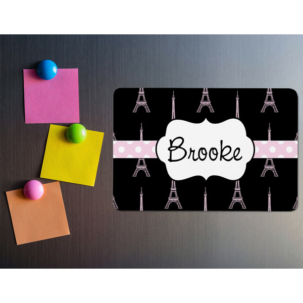 Black Eiffel Tower Rectangular Fridge Magnet - LIFESTYLE