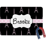 Black Eiffel Tower Rectangular Fridge Magnet (Personalized)