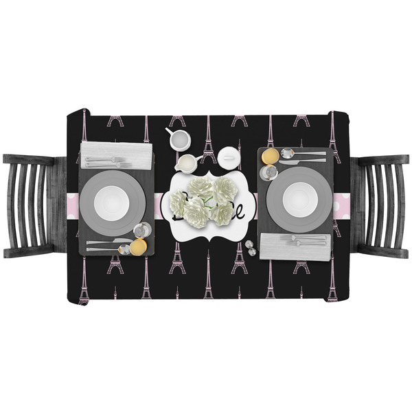 Black Eiffel Tower Rectangular Tablecloths - LIFESTYLE
