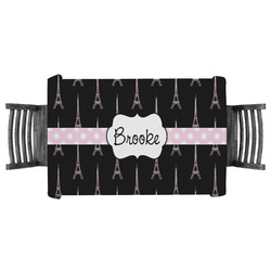 Black Eiffel Tower Tablecloth - 58"x58" (Personalized)