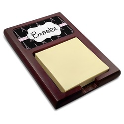 Black Eiffel Tower Red Mahogany Sticky Note Holder (Personalized)