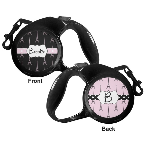 Black Eiffel Tower Retractable Dog Leash - Medium Large - Apvl