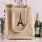Black Eiffel Tower Reusable Cotton Grocery Bag - In Context
