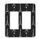 Black Eiffel Tower Rocker Light Switch Covers - Double - MAIN