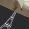 Black Eiffel Tower Large Rope Tote - Close Up View