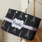 Black Eiffel Tower Large Rope Tote - Life Style