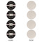 Black Eiffel Tower Round Linen Placemats - APPROVAL Set of 4 (single sided)