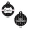 Black Eiffel Tower Round Pet ID Tag - Large - Approval