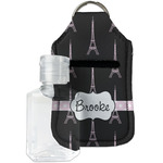 Black Eiffel Tower Hand Sanitizer & Keychain Holder - Small (Personalized)